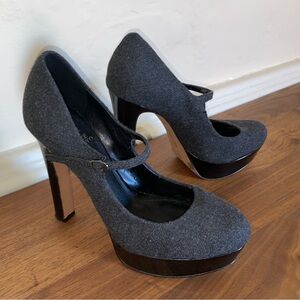 Vince Camuto Grey Platform Pumps
